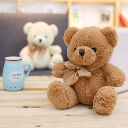 Peluche Urso Grande com Laço Castanho 40cm