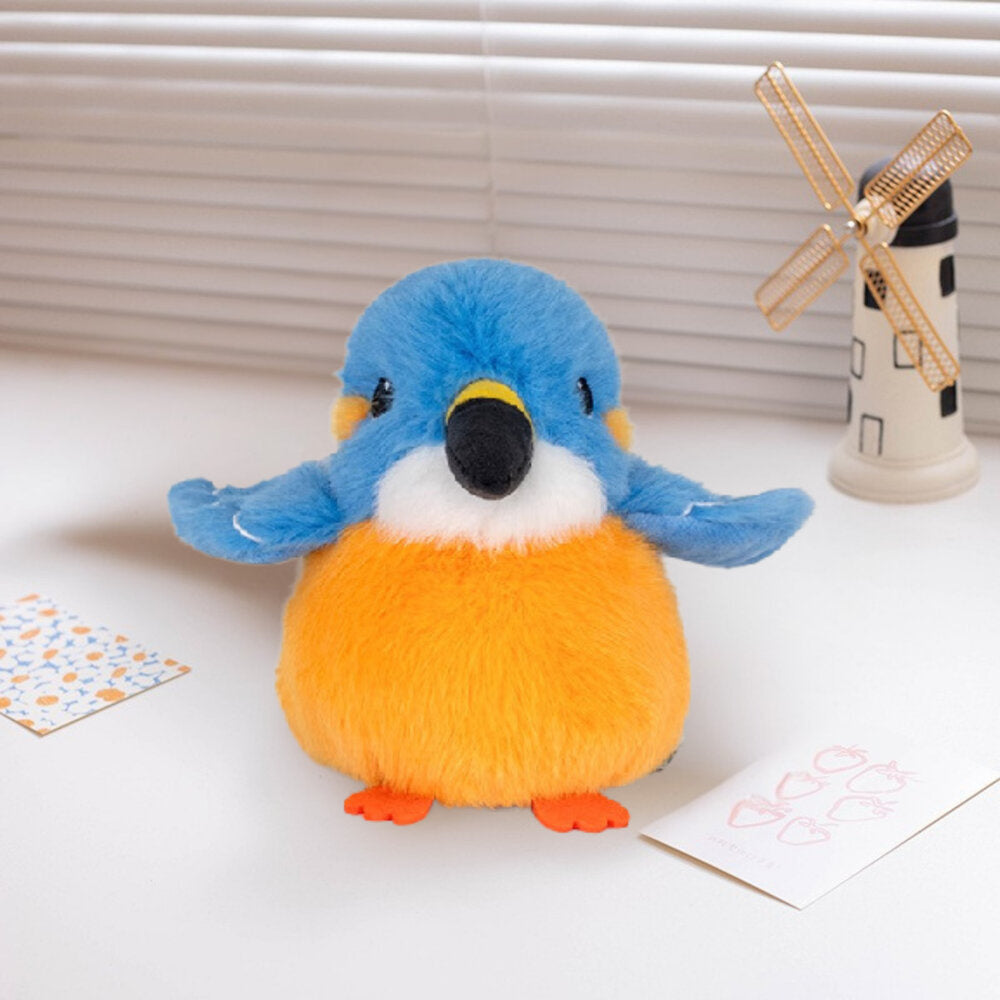 Peluche Pássaro Azul Laranja 12cm