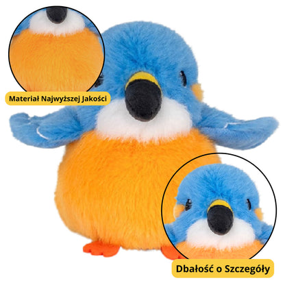 Peluche Pássaro Azul Laranja 12cm