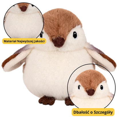 Peluche Pardal Castanho 12cm
