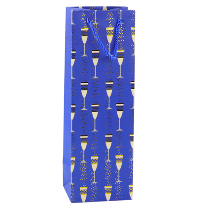 Saco de Presente para Garrafa Padrão Copos 36x12x10cm (1 unidade, sortido)