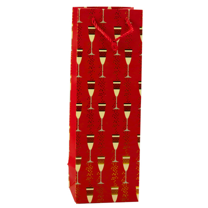 Saco de Presente para Garrafa Padrão Copos 36x12x10cm (1 unidade, sortido)