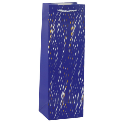 Saco de Presente para Garrafa Ondas Brilhantes 35x12x9cm (1 unidade, sortido)