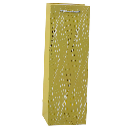 Saco de Presente para Garrafa Ondas Brilhantes 35x12x9cm (1 unidade, sortido)