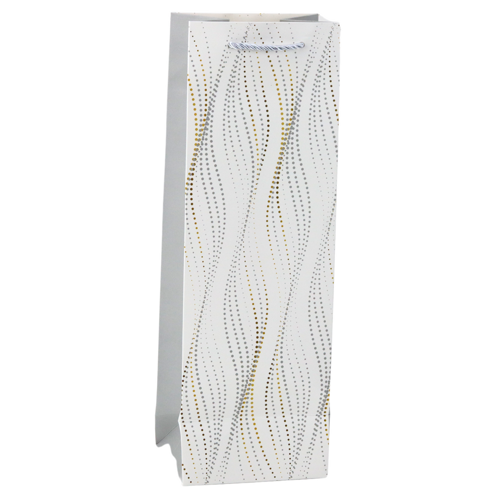 Saco de Presente para Garrafa Ondas Brilhantes 35x12x9cm (1 unidade, sortido)