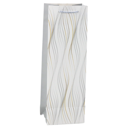 Saco de Presente para Garrafa Ondas Brilhantes 35x12x9cm (1 unidade, sortido)