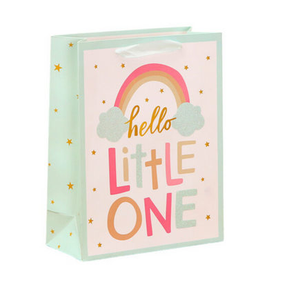 Saco de Presente para Bebé Hello Baby 36x12x10cm (1 unidade, sortido)