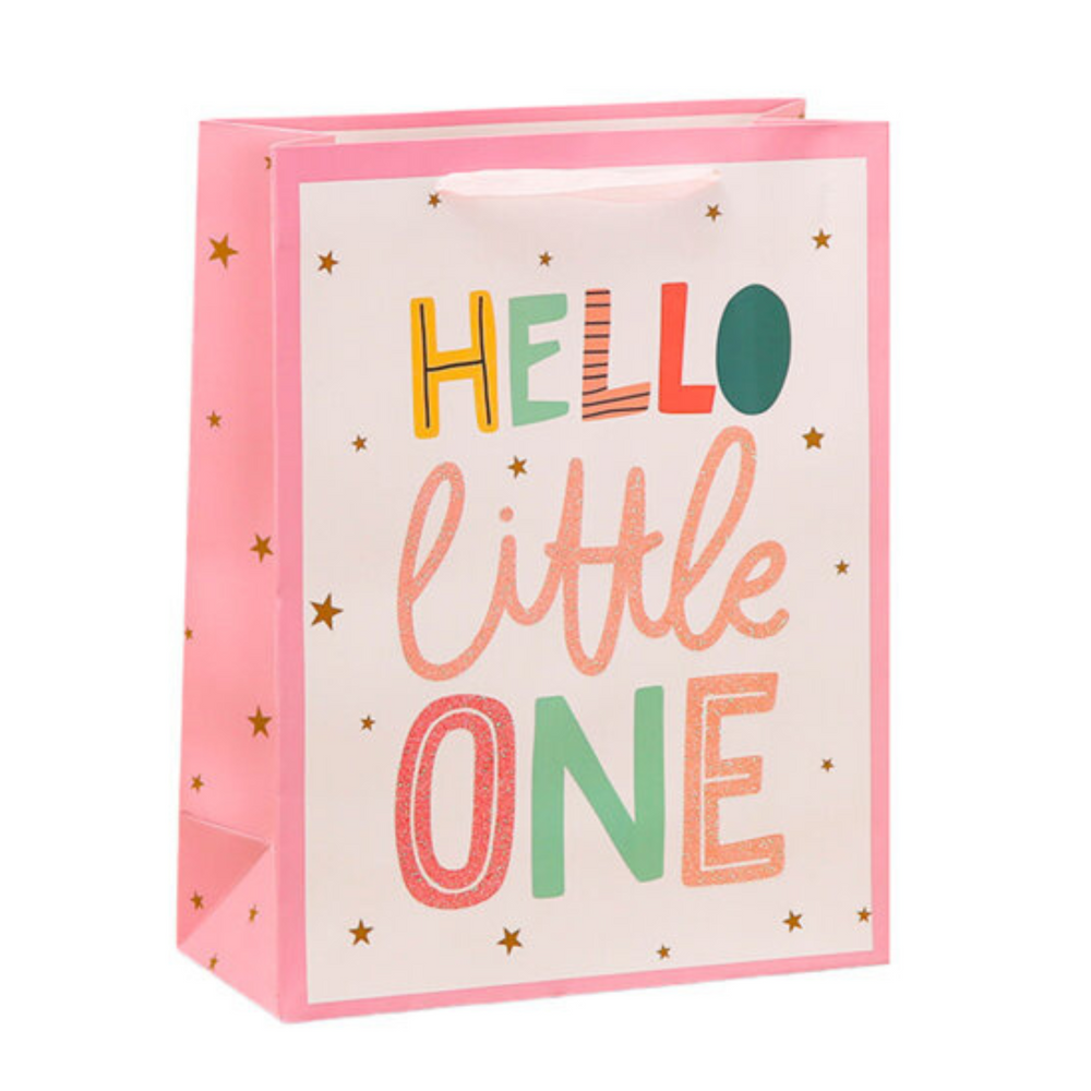 Saco de Presente para Bebé Hello Baby 36x12x10cm (1 unidade, sortido)