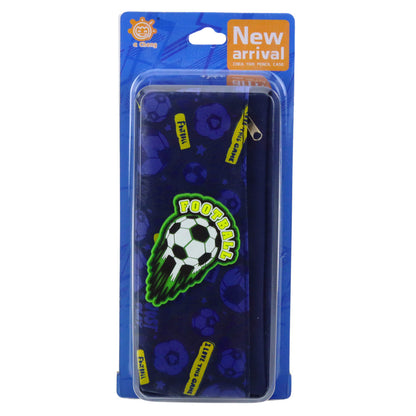Estojo Escolar Futebol Azul Marinho