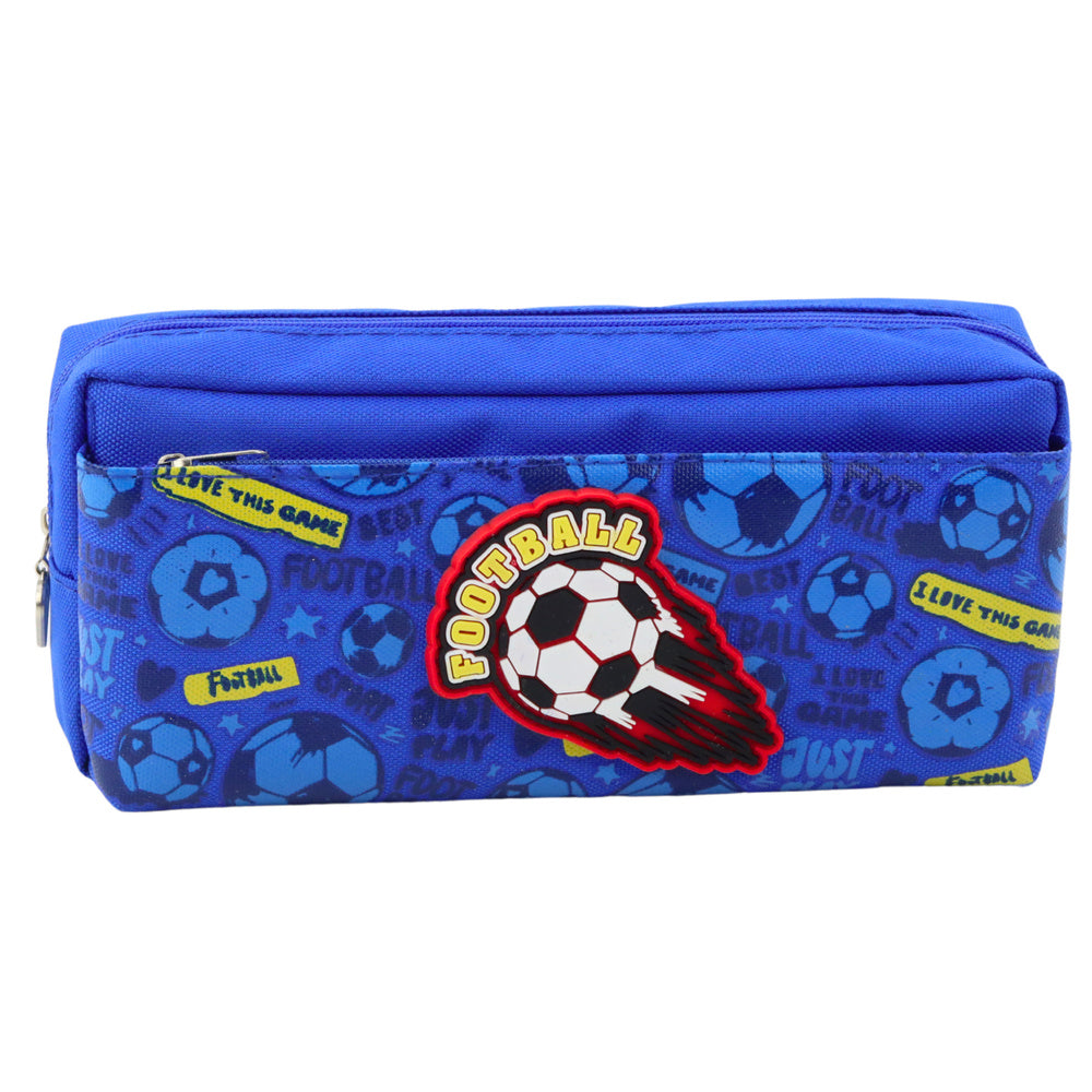 Estojo Escolar Futebol Azul