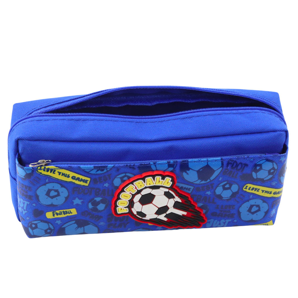 Estojo Escolar Futebol Azul