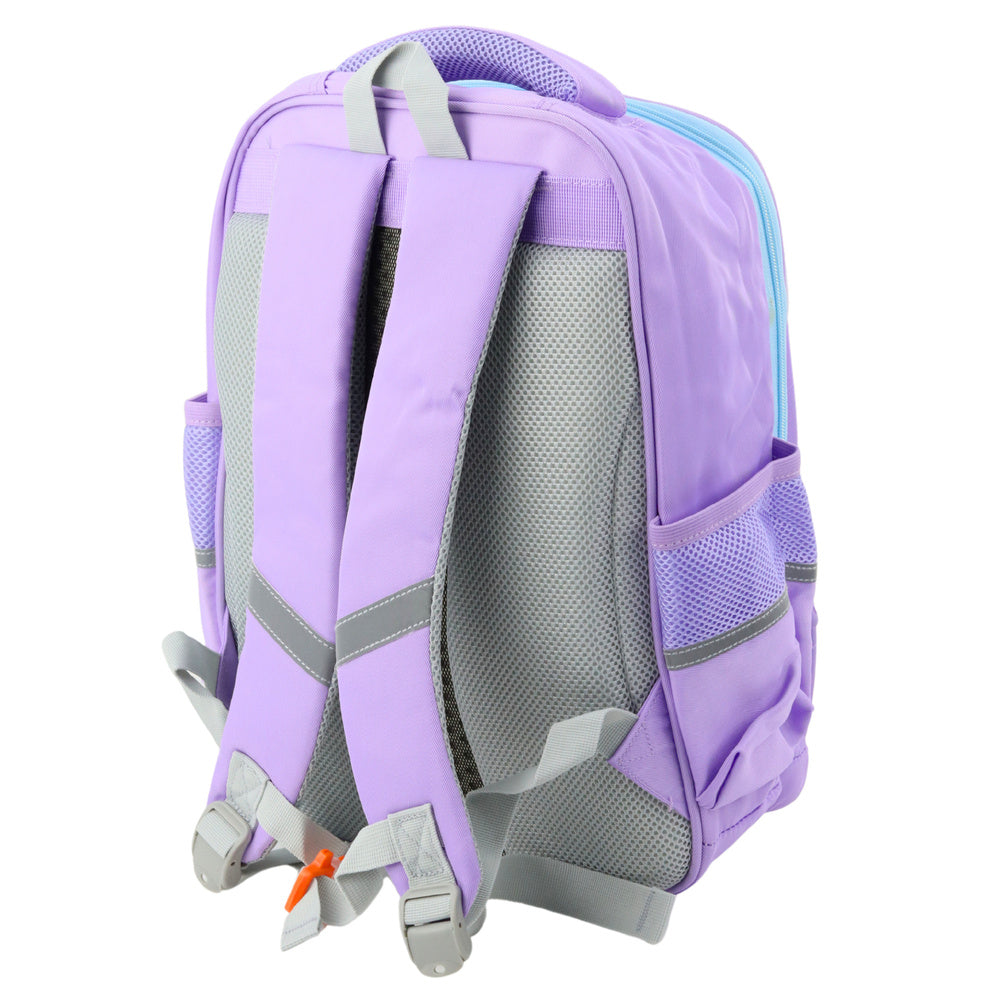 Mochila Escolar com Patches Roxa 16L