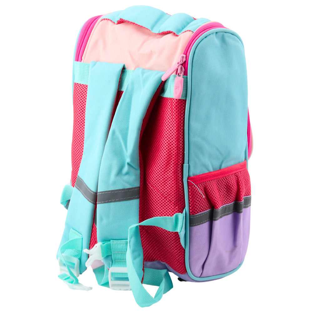 Mochila Escolar Gato Branco com Pendente Pássaro 21L