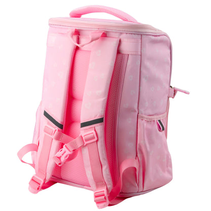 Mochila Escolar Arco-Íris Rosa 20L com Bolsos Frontais