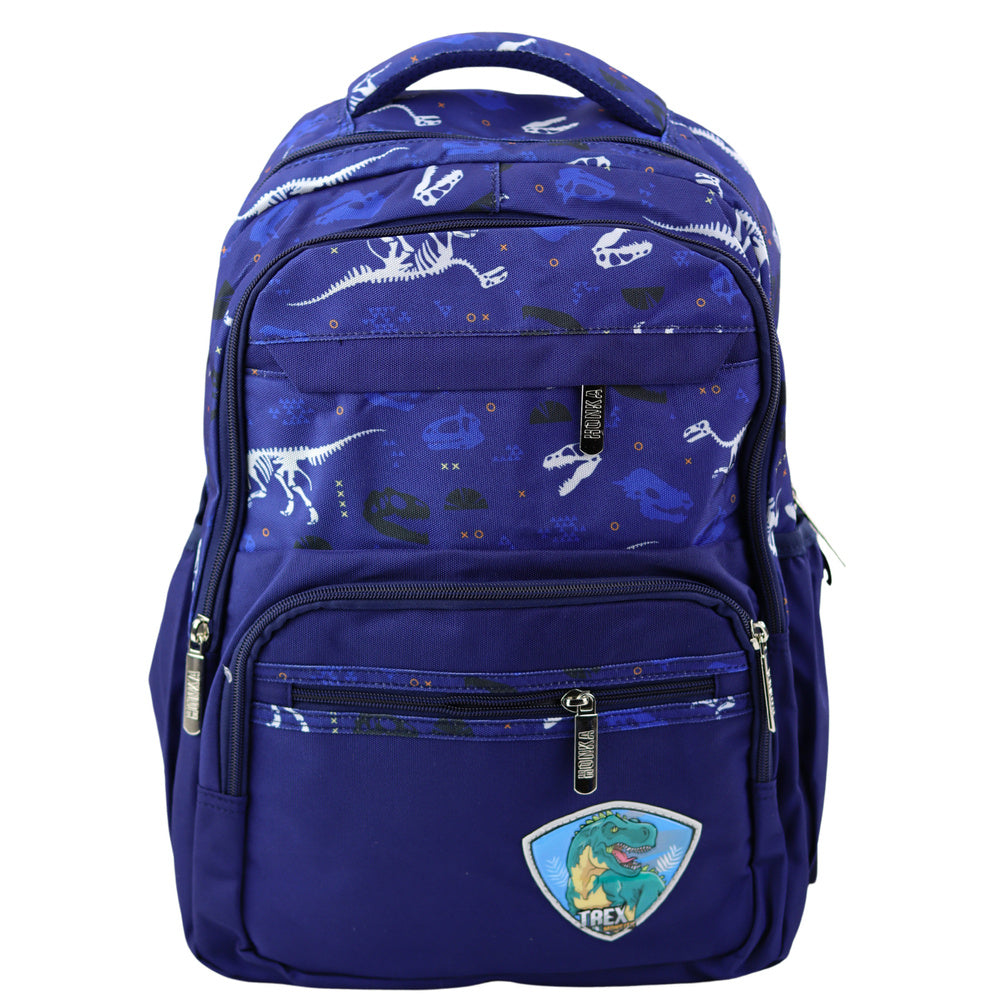 Mochila Escolar T-Rex Azul Marinho 20L