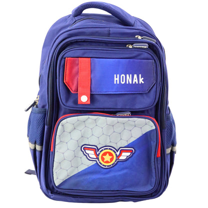 Mochila Escolar com Patch Azul Marinho 20L