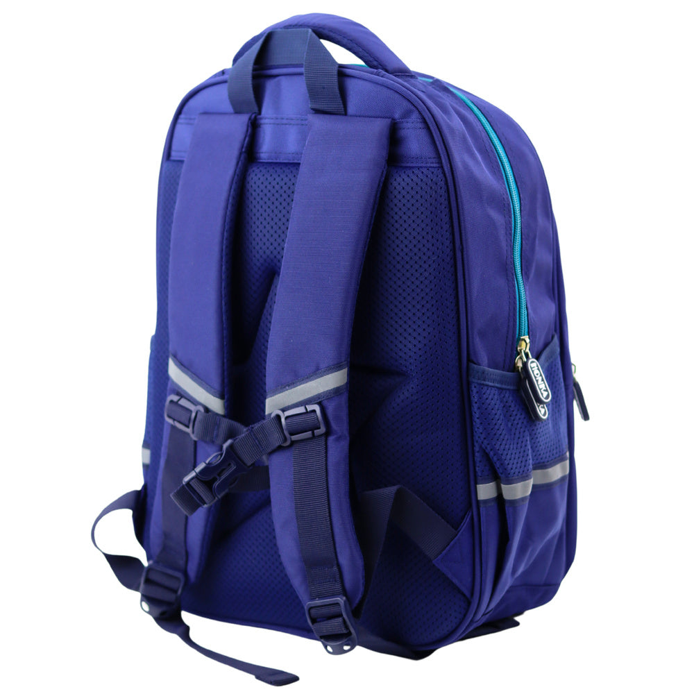Mochila Escolar Infantil Dinossauro Azul 41x30x16cm