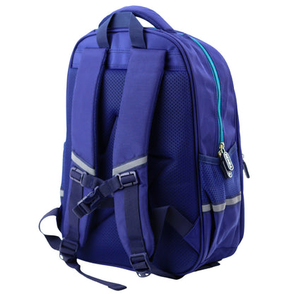 Mochila Escolar Infantil Dinossauro Azul 41x30x16cm