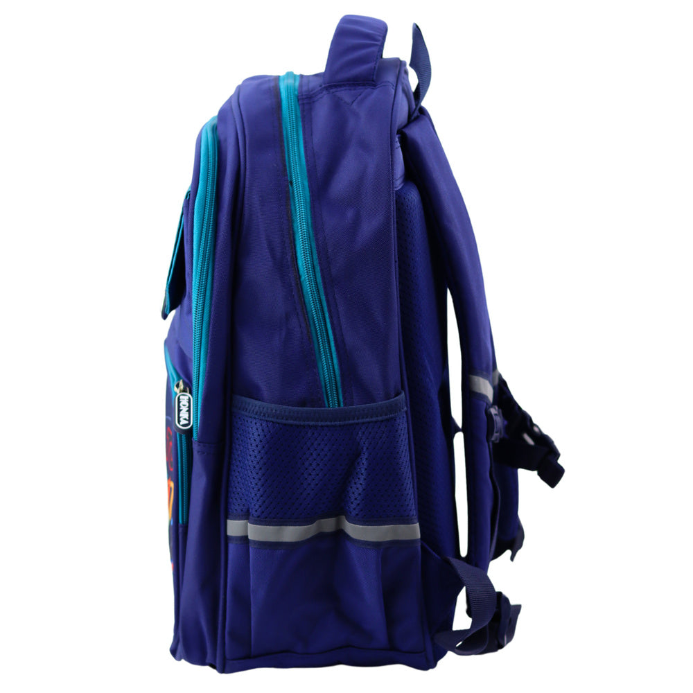 Mochila Escolar Infantil Dinossauro Azul 41x30x16cm