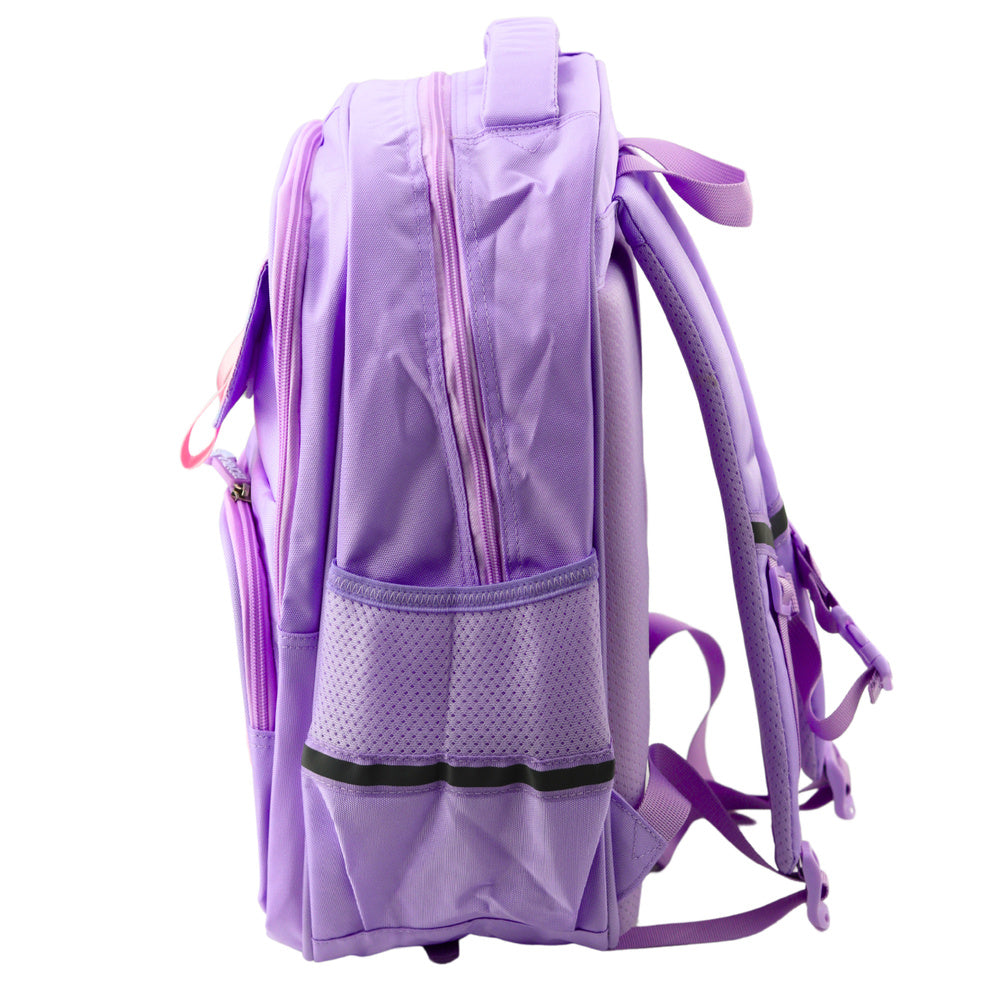 Mochila Escolar Gato Branco Roxa 20L
