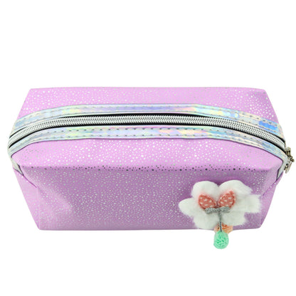 Necessaire Laço Roxo com Brilho