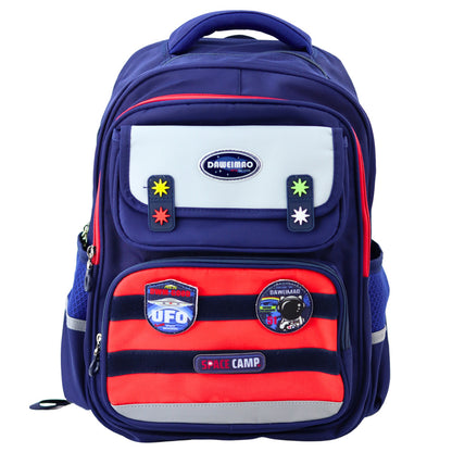 Mochila Escolar Infantil Espaço Azul Marinho Vermelho 20L 38cm