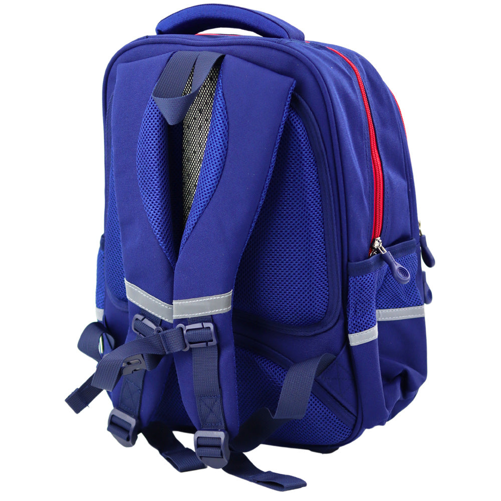 Mochila Escolar Azul Marinho Vermelho 20L 38cm