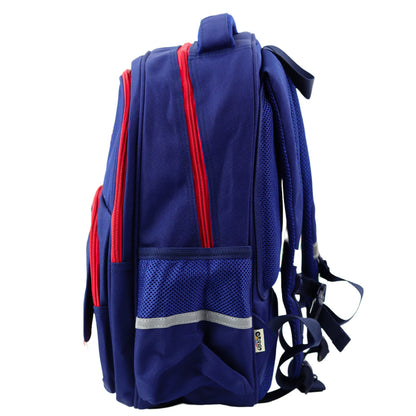 Mochila Escolar Azul Marinho Vermelho 20L 38cm