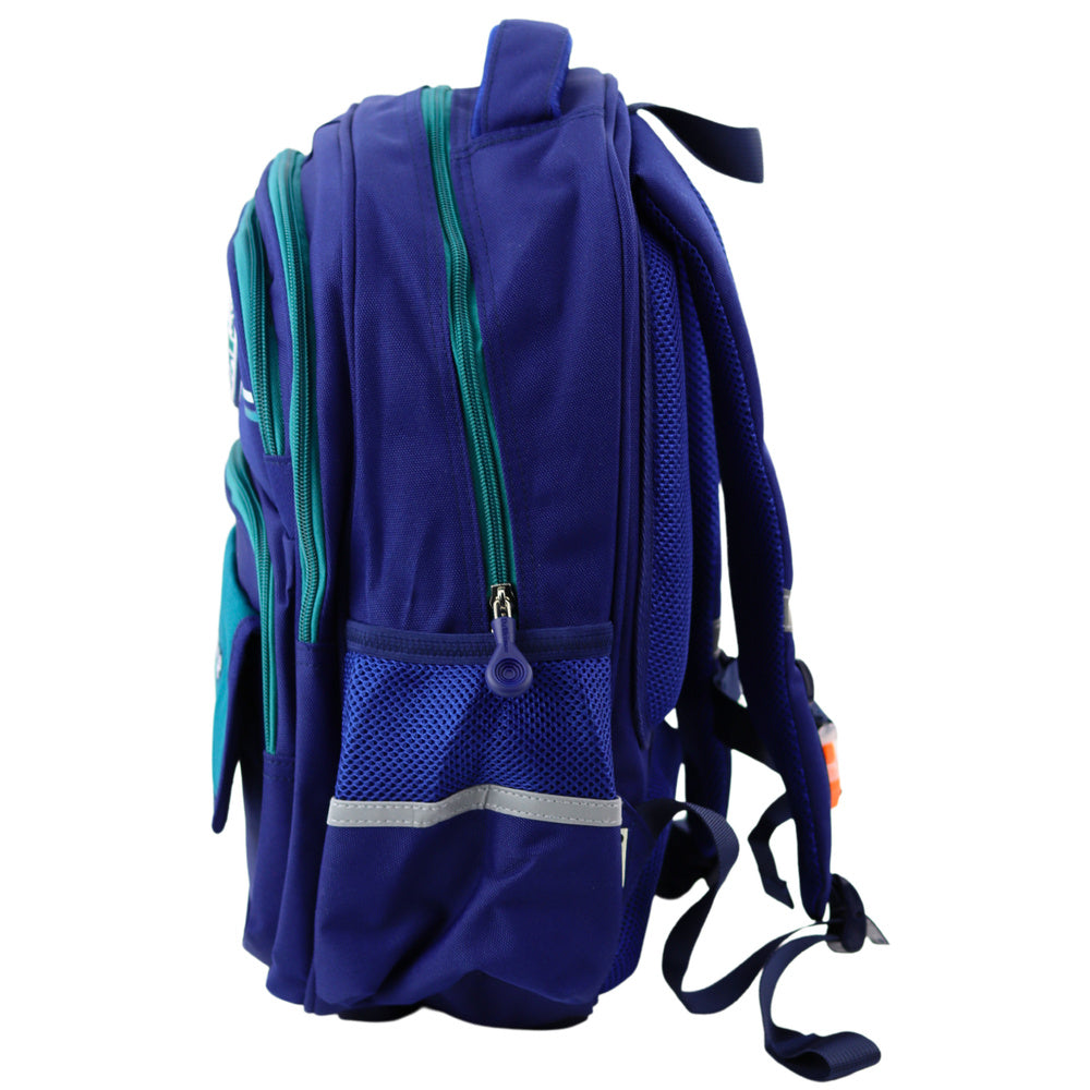 Mochila Escolar Infantil Azul Marinho Verde 20L 38cm