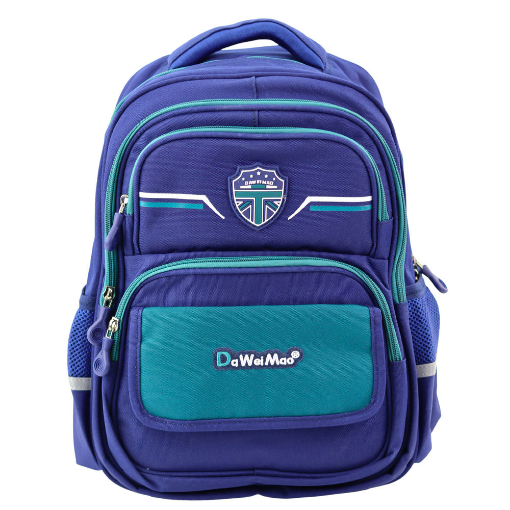 Mochila Escolar Infantil Azul Marinho Verde 20L 38cm