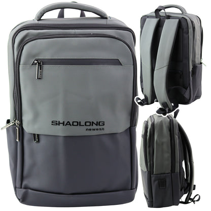 Mochila Business USB para Portátil Preta Cinzenta 16L 41cm