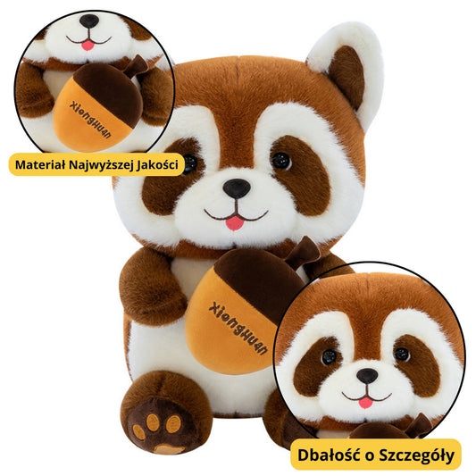 Peluche Guaxinim com Bolota 23cm