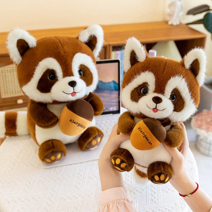Peluche Guaxinim com Bolota 23cm