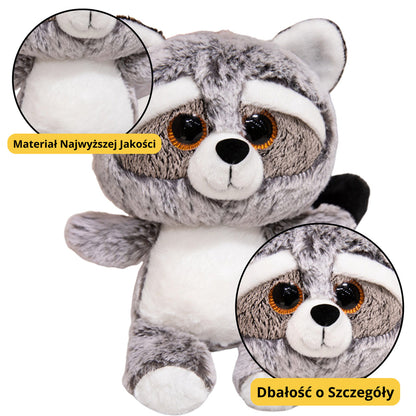 Peluche Guaxinim Olhos Grandes 22cm