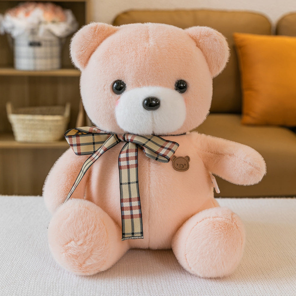 Peluche Urso com Laço Creme 23cm