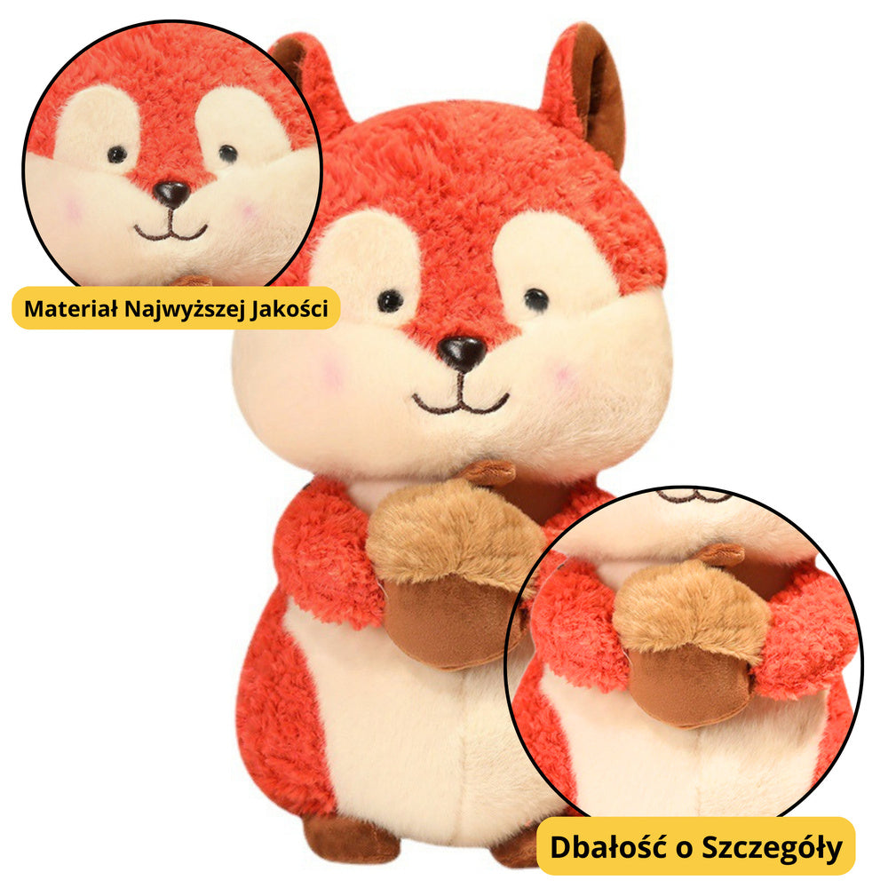Peluche Esquilo com Noz 25cm