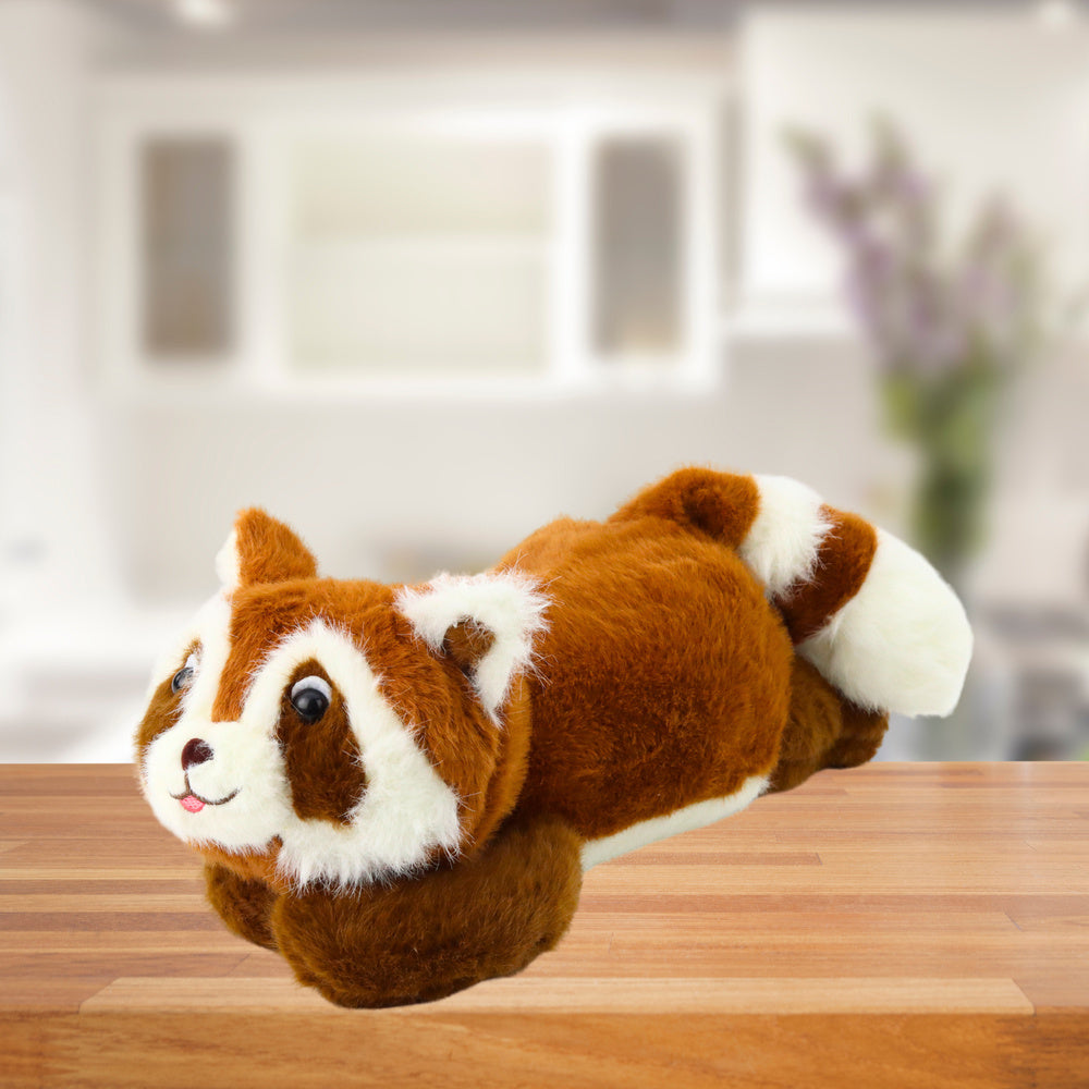 Peluche Guaxinim Castanho Deitado 30cm