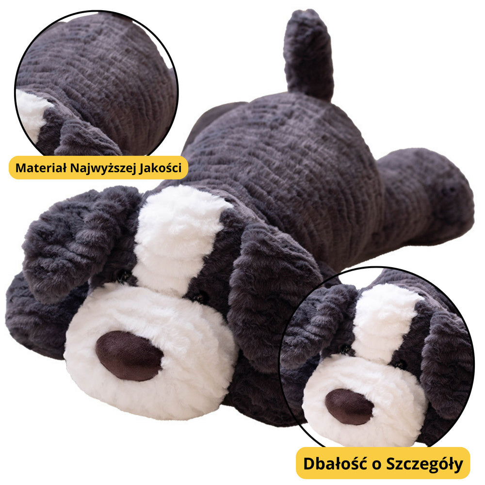 Peluche Cão Cinzento Escuro 30cm