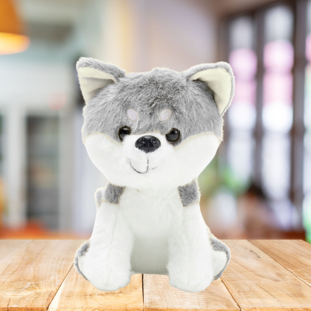 Peluche Lobo Branco Cinzento 20cm