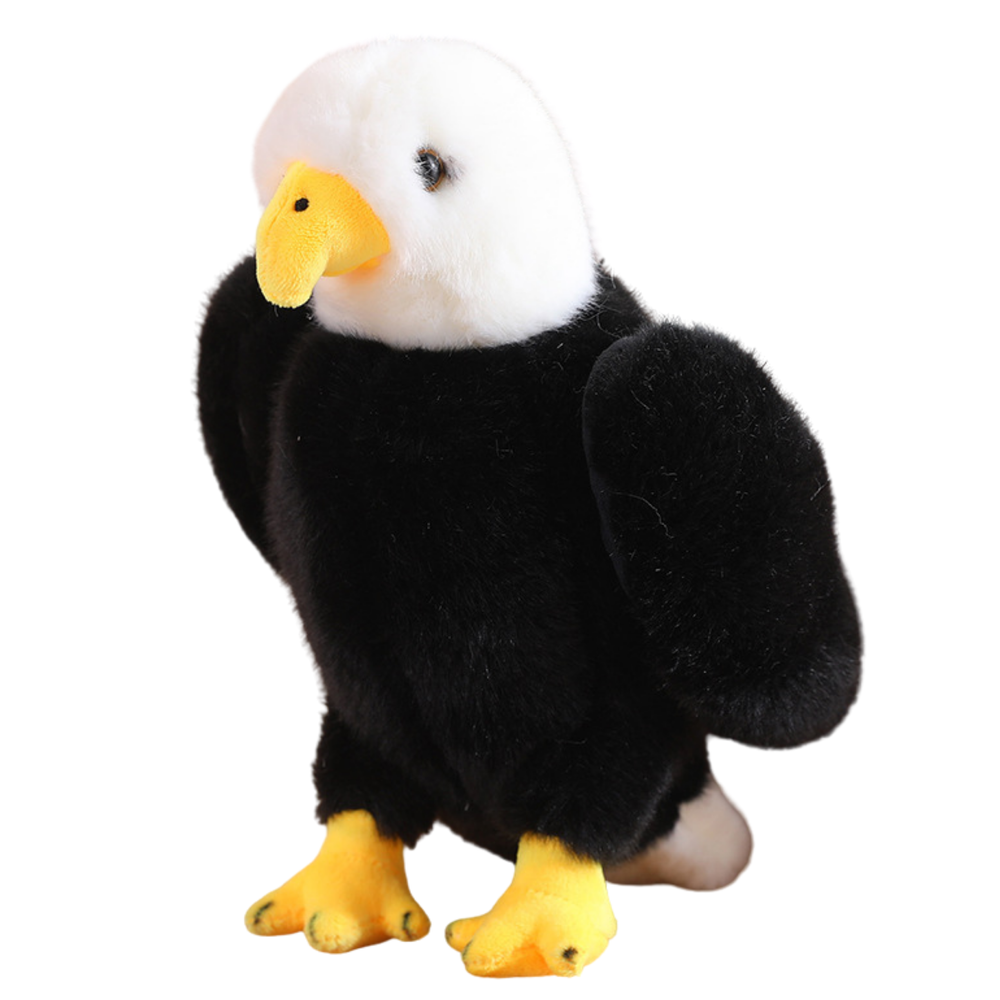 Peluche Águia Preto e Branco 25cm