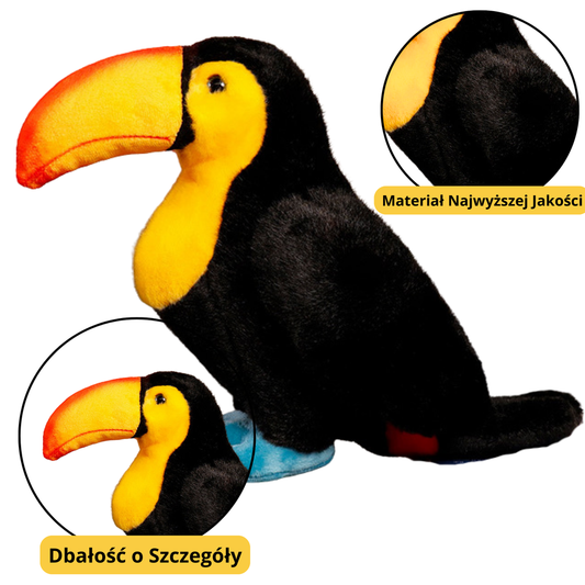 Peluche Tucano Preto 25cm