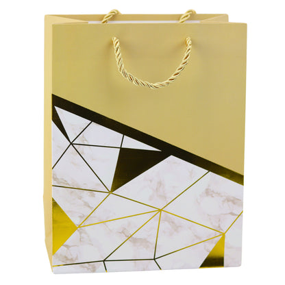 Saco de Presente Padrão Geométrico Mármore 23x18x10,5cm (1 unidade, sortido)