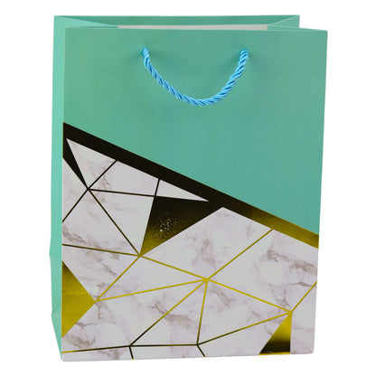 Saco de Presente Padrão Geométrico Mármore 23x18x10,5cm (1 unidade, sortido)