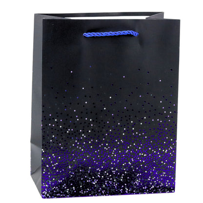 Saco de Presente Bolinhas Degradé com Glitter 23x18x10,5cm  (1 unidade, sortido)