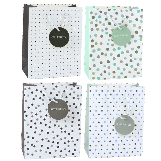Saco de Presente Just For You com Bolinhas 23x18x10,5cm (1 unidade, sortido)