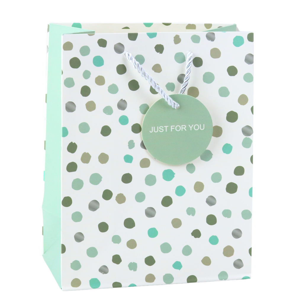 Saco de Presente Just For You com Bolinhas 23x18x10,5cm (1 unidade, sortido)