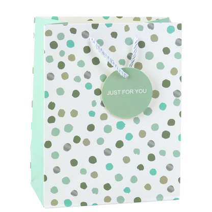 Saco de Presente Just For You com Bolinhas 23x18x10,5cm (1 unidade, sortido)