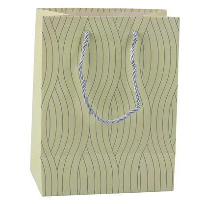 Saco de Presente Linhas Onduladas Prateadas 23x18x10,5cm  (1 unidade, sortido)