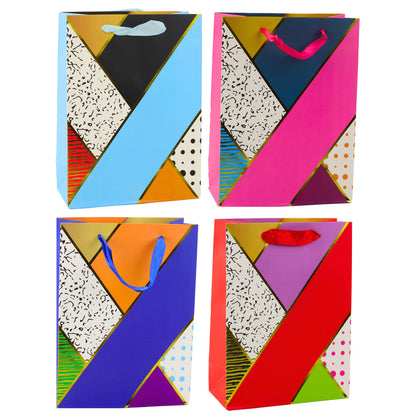 Saco de Presente Padrão Geométrico 23x18x10,5cm (1 unidade, sortido)