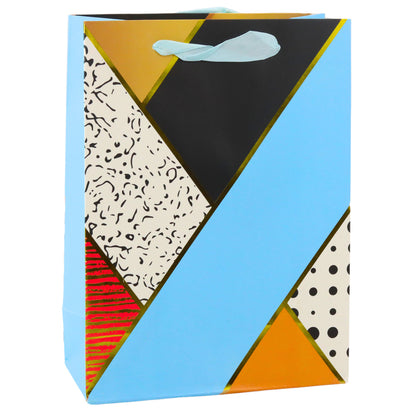 Saco de Presente Padrão Geométrico 23x18x10,5cm (1 unidade, sortido)